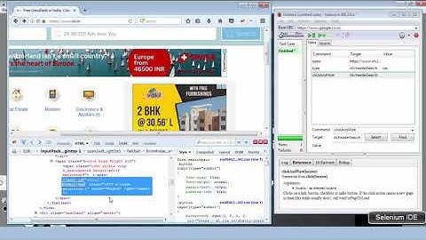 Work with Selenium IDE