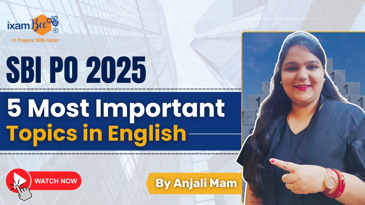 5 Most Important Topics in English | SBI PO 2025 || By Anjali Ma'am ...
