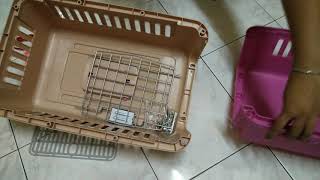 Unboxing Pet Carrier for Cat Pink Colour