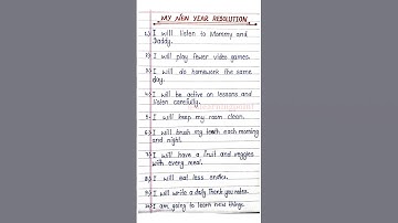 My new year resolution 2025 essay | New year resolution 2025 | How to make new year resolution