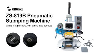 ZY 819B Pneumatic Heat Press Hot Foil Stamping Machine - YouTube