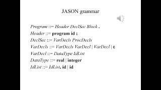 Compiler Construction Lecture 4 Part 4