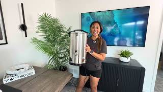 100 Cup Coffee Urn
Buy it here - https://amzn.to/4wWxJNB
100 Cup Coffee Urn, 15L Stainless Steel Hot Beverage Dispenser | Brews up to 100 cups for offices, catering, church events, parties, and large gatherings. 100 Cup Coffee Urn