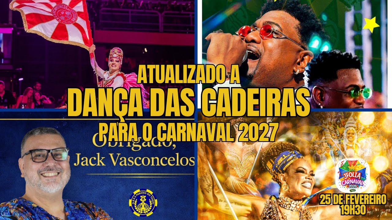 DANÇA DAS CADEIRAS NAS ESCOLAS DE SAMBA DO RJ PARA 2027 ATUALIZANDO TUDO | AO VIVO 19H30