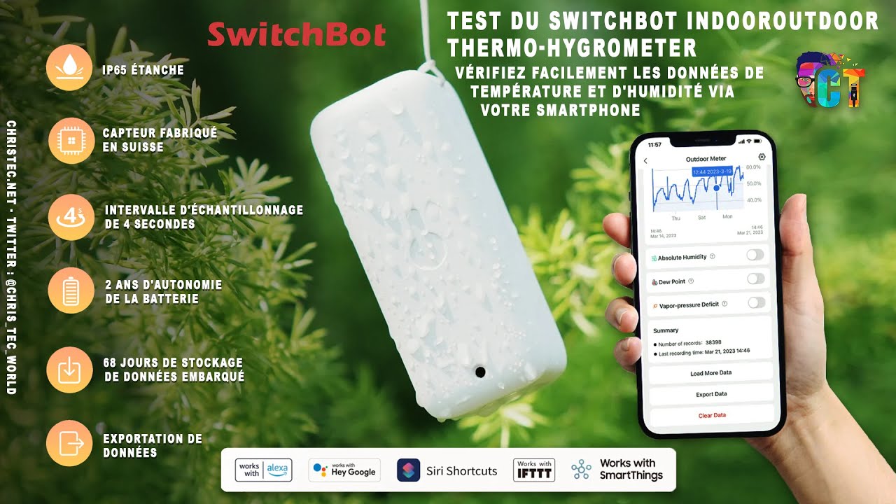 Test : SwitchBot Thermo-Hygromètre intérieur/extérieur, enfin un