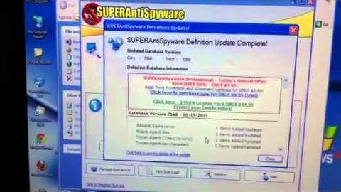 Superantispyware instructional video