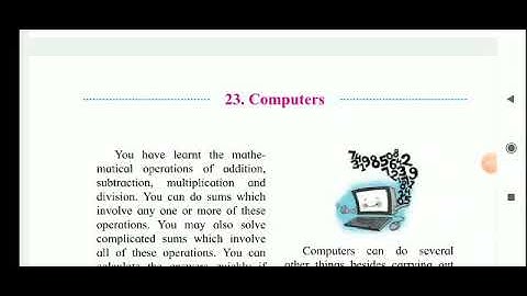 " computers " chapter 23 class 4 ENGLISH maharasthra board