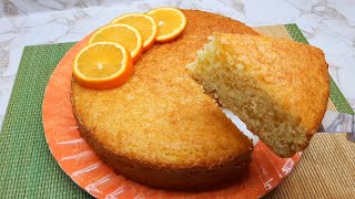 كيكة البرتقال في الخلاط في ٥ دقائق هشة مرتفعة اسفنجية وطعمها حكايه_ Orange sponge cake in 5 minutes