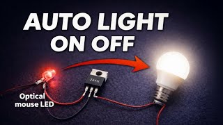 Light Sensor Circuit Using Optical Mouse LED Automatic Light ON OFF