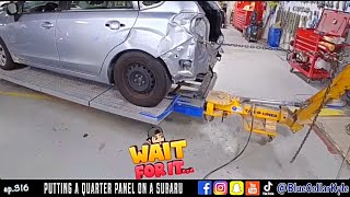 Putting A Quarter Panel On A Subaru
