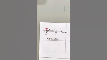 A Signature Style ✒️||Abhishek❤️ Comment your name! #subscribe 👍 #signature #calligraphy #autograph