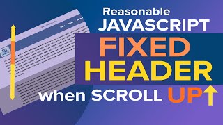 FIXED Header Scroll UP