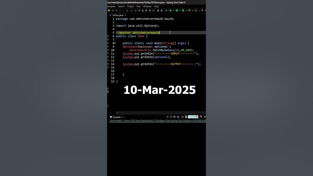 Day-69: How stream() method of Optional work in Java #shorts #java ...