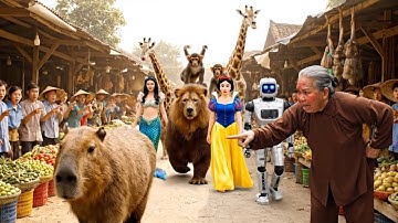 Capybara và bà - Capy dẫn đám bạn nổi tiếng quậy banh cái chợ làm bà lo lắng