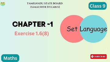 Class 9 | Set Language | Chapter-1 | Exercise 1.6(8)| Tamilnadu state board | Secondary Level Maths