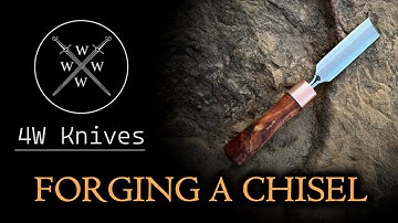 Wood working tool:  Making a Chisel from old leaf spring and file.