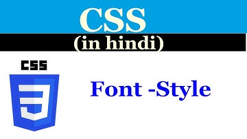 [Hindi] CSS - font style property in css in hindi
