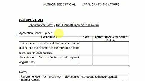 UPDATE IN STATE BANK OF INDIA IN Registration  Form for Duplicate Sign on password
