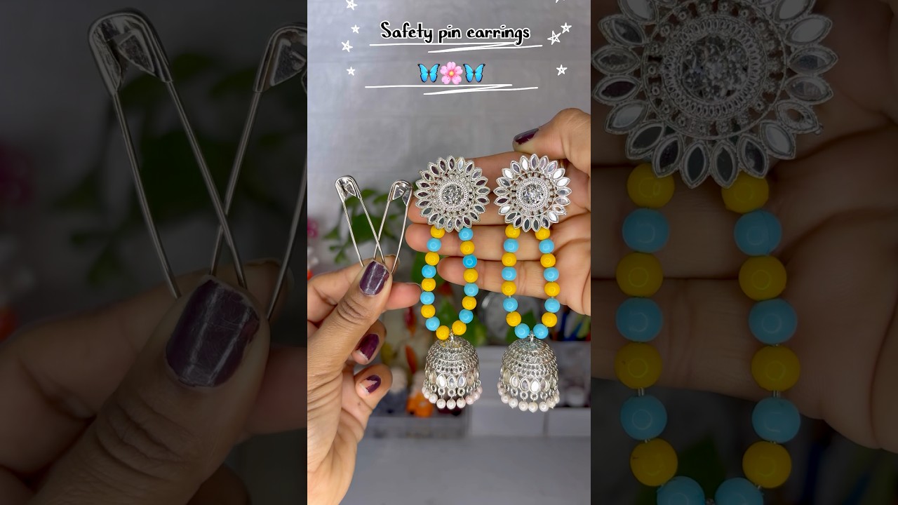 Safety pin earrings|