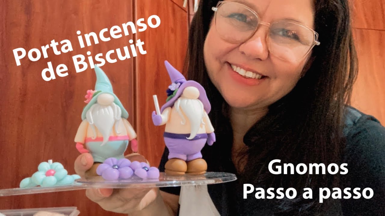 Como fazer um gnomos porta incenso de biscuit no passo a passo
