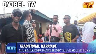 TRADITIONAL MARRIAGE:It was highly captivating as Mr. & Mrs. Endurance Henry Ejeye sealed love