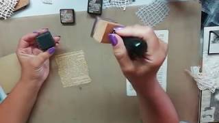 Tutorial : Junk Journal Pockets & Distressing old paper