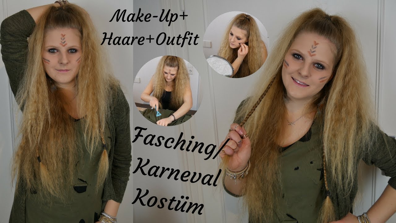 Kostum Kriegerin Make Up Haare Outfit Idee Fasching Karneval Katherina Kathi Youtube