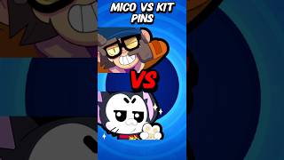 Mico VS Kit Pins 🐱🐵🤔 #brawlstars #shorts