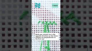 Learn T-Stitch for your next needlepoint project in this #short video 🪡