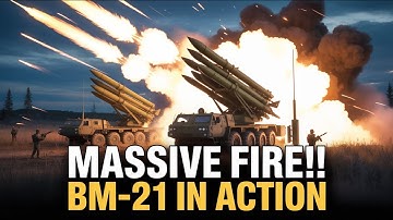 Massive Fire !! BM-21 Grad in Action By Russian Army