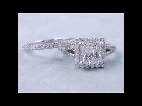 2.15-ctw-princess-cut-diamond-engagement-ring-and-wedding-ring-set