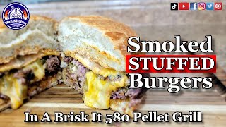 How To Make The BEST SMOKED STUFFED BURGERS On a Brisk It 580 Pellet Grill