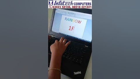 Create Rainbow Word Document | Infotech Computers Bhagya Nagar Kurnool 6302358106 #training