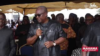 REVO REVO!!! Mahama leads NDC comrades to sing revolutionary song.