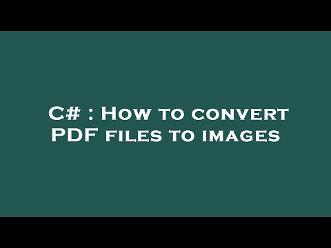 C# : How to convert PDF files to images