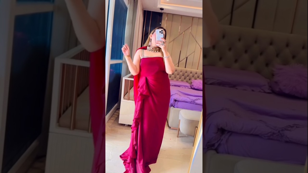 Stunning Maroon Saree Look | Party Wear Styling Ideas 2025 💃✨ 