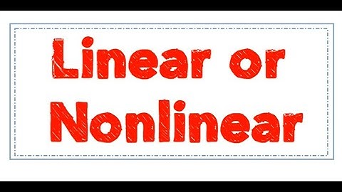 Linear or Nonlinear Functions