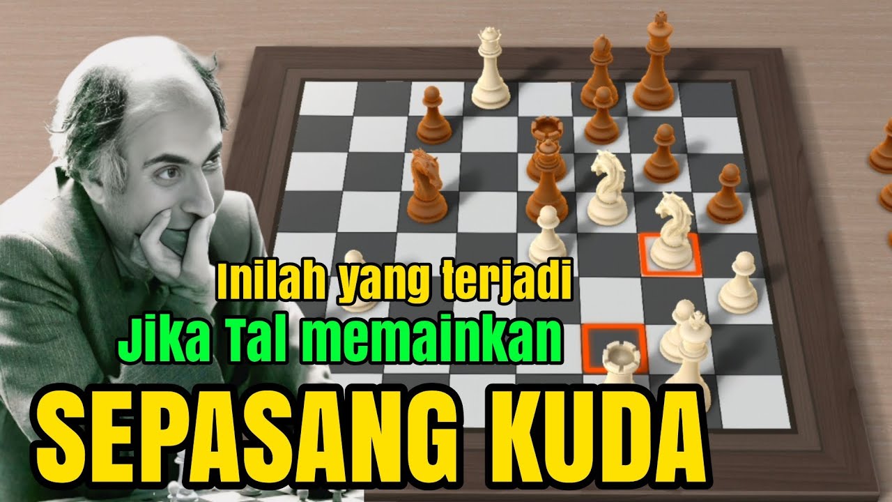Mikhail tal memainkan sepasang kuda! Dan korban korban pion! Tal vs korchnoi 1987