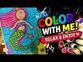 So Satisfying Coloring 😍 | Relaxing ASMR Cute Mermaid Art