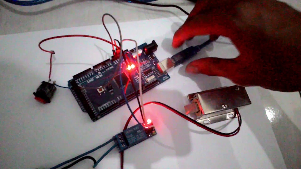Tutorial Arduino Mega R3 With Solenoid Door Lock and Push Button - YouTube