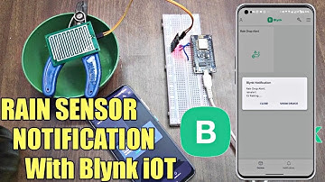 ESP8266 Blynk IoT Rain Sensor Tutorial with Push Notifications