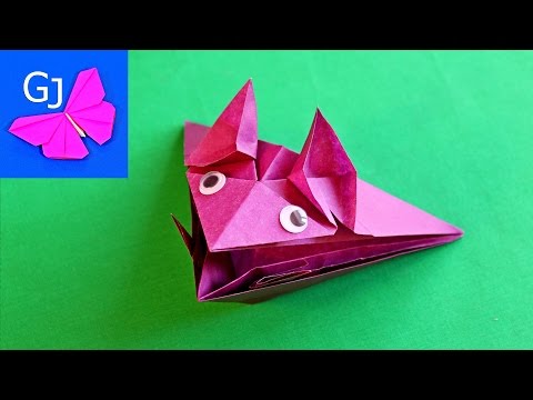 Летучая мышь из бумаги на хэллоуин оригами