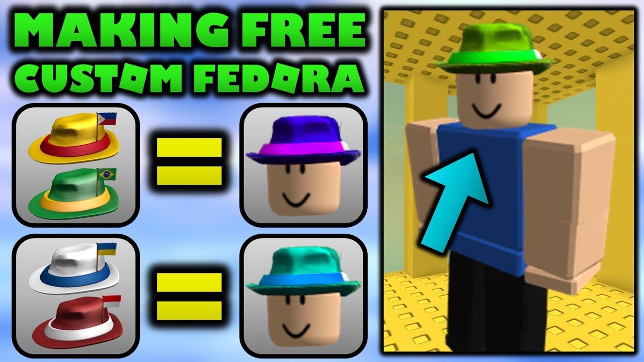 Make Your Own Custom Fedora For Free Roblox Youtube - roblox chost fedora