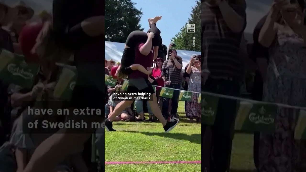 Couples Compete in 'Wife-Carrying' Contest in Canada