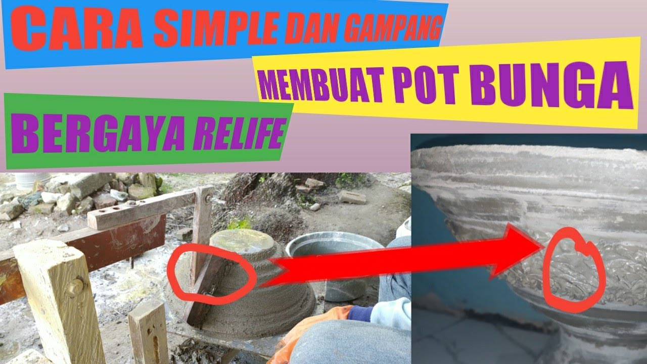 Kreatif cara  membuat  pot  bunga YouTube