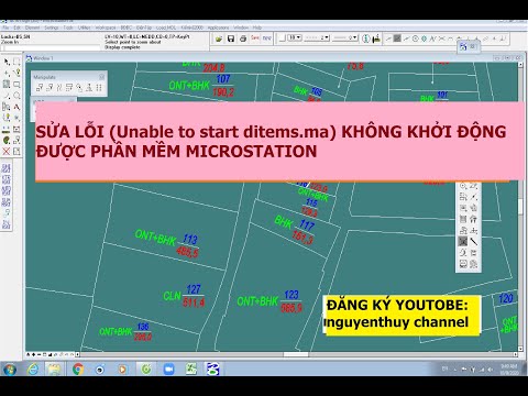 #2023 Sửa lỗi (Unable to start ditems.ma) không khởi động được phần mềm Microstation