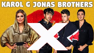 Jonas Brothers ft. Karol G - X (Lyrics Video)