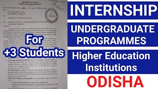 +3 4th sem. For Guidelines for Internship/Field works as undergraduate programmes !!