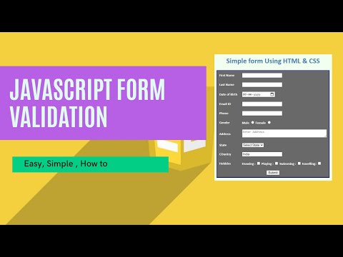 JavaScript Registration Form Validation Tutorial