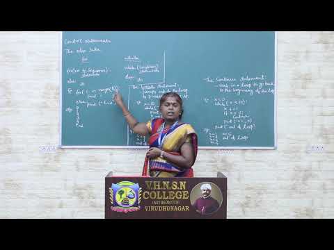 Control Statements | Python Programming | V.H.N.S.N.College (Autonomous)